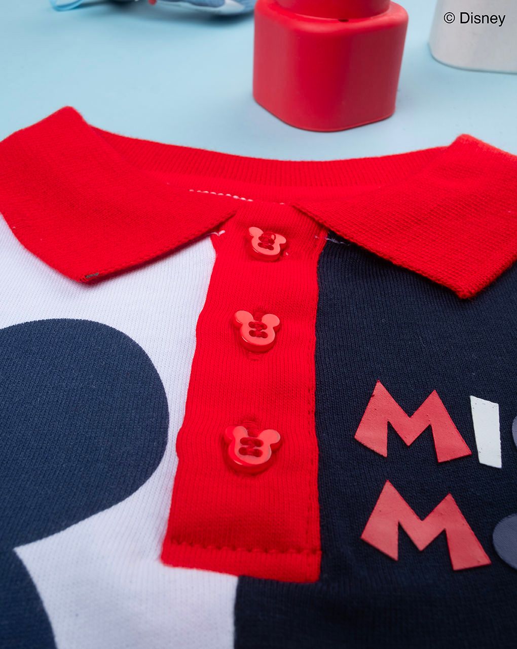 βρεφική μπλούζα πόλο μπλε με το mickey για αγόρι - Prénatal