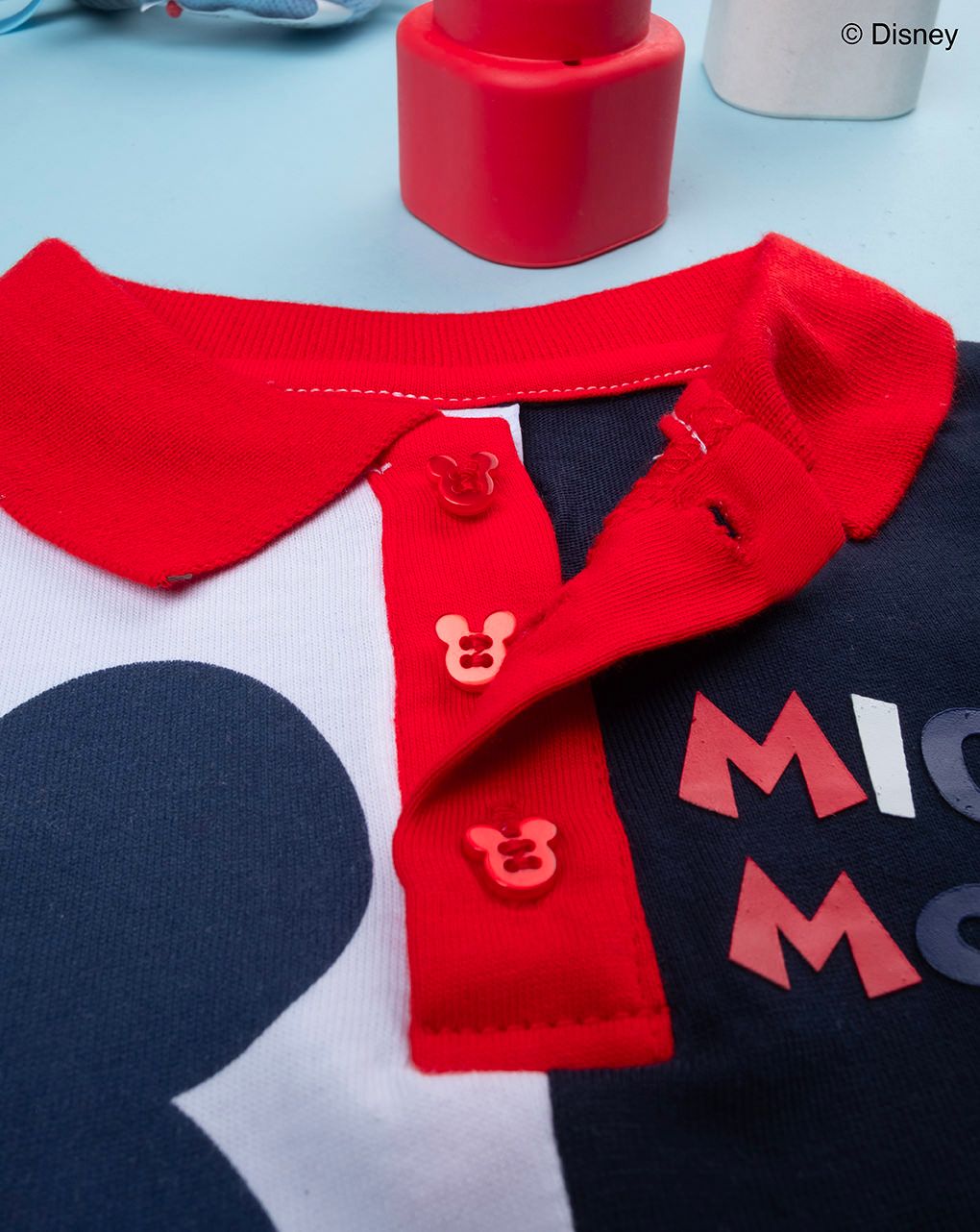 βρεφική μπλούζα πόλο μπλε με το mickey για αγόρι - Prénatal