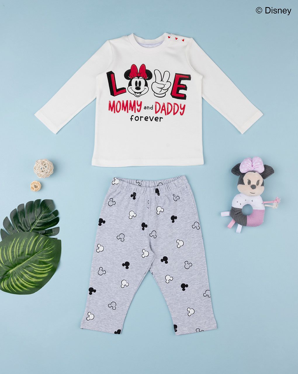 πιτζάμα valentine's day minnie για κορίτσι