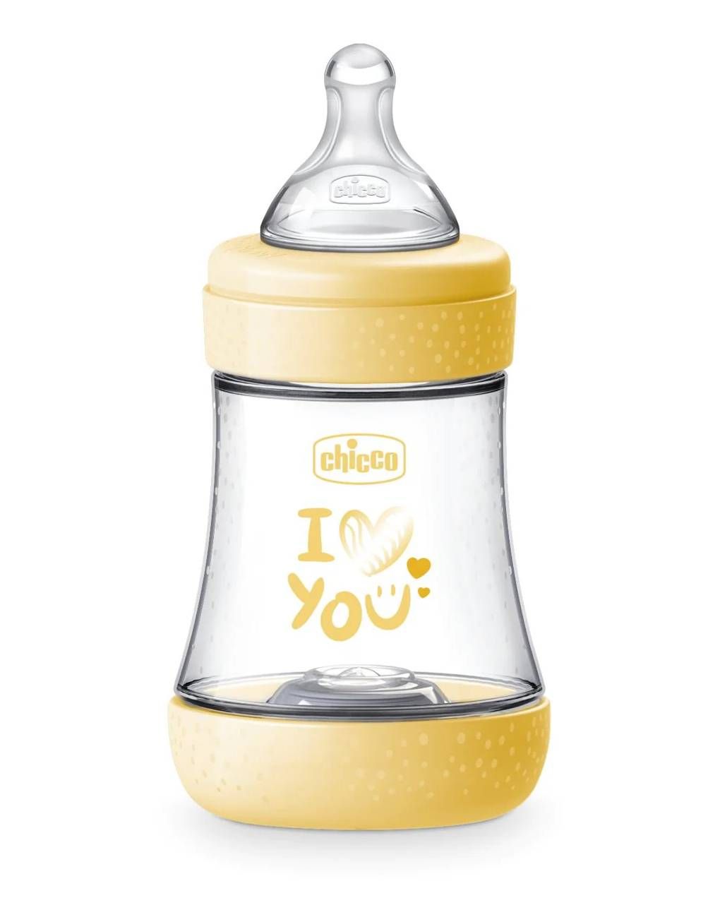 Chicco πλαστικό μπιμπερό p5 κίτρινο 150ml 0m+