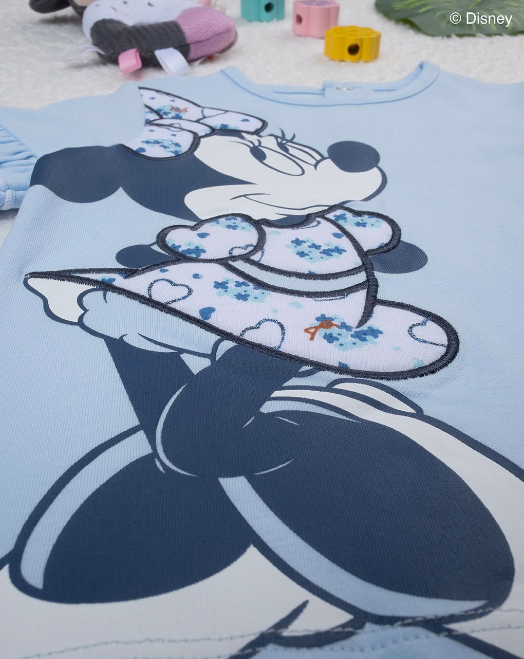 βρεφική μπλούζα γαλάζια με τη minnie για κορίτσι - Prénatal