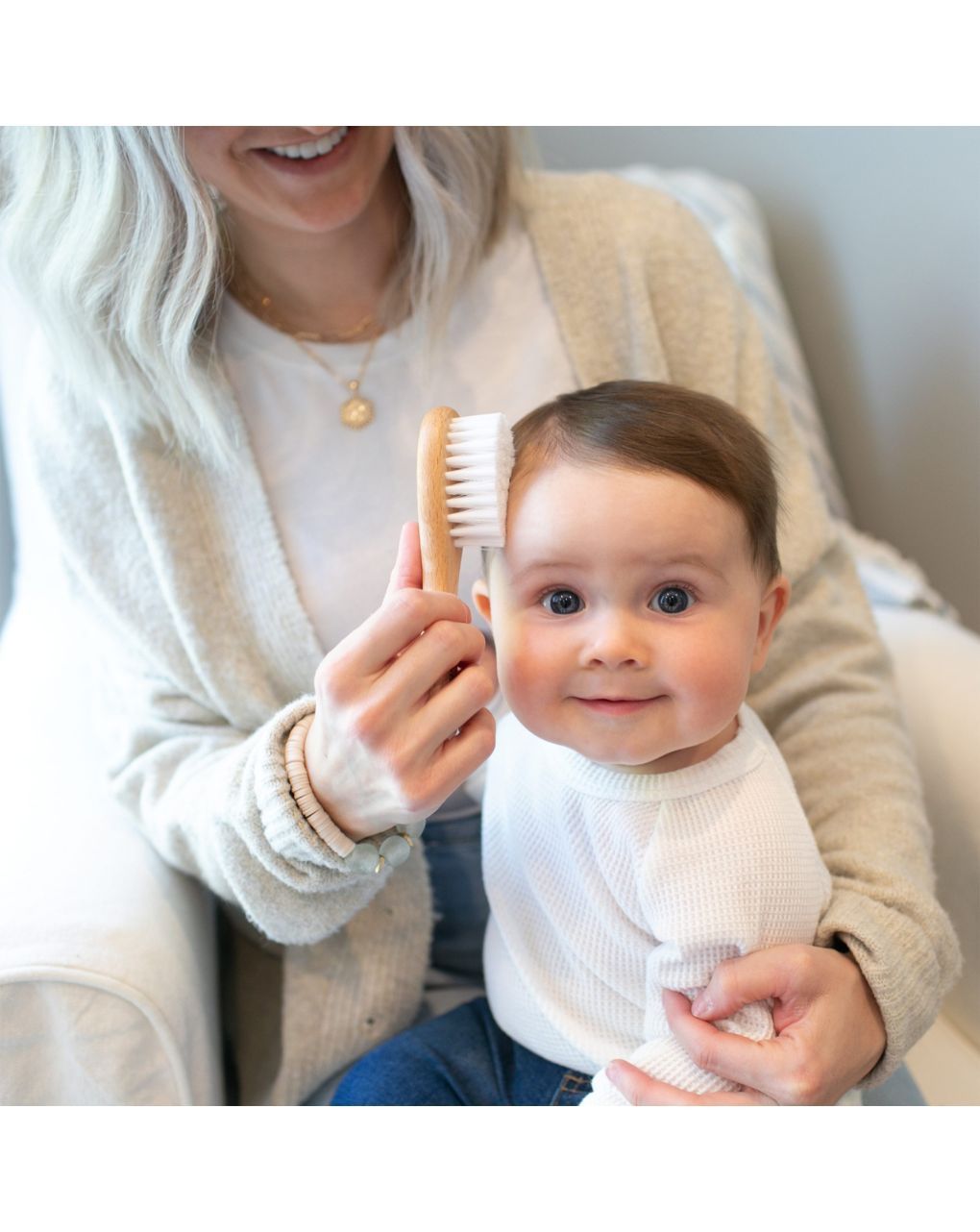 Dr. brown's ξύλινο σετ βούρτσα & χτένα μαλλιών 112.70.1hc.380 - Dr Browns