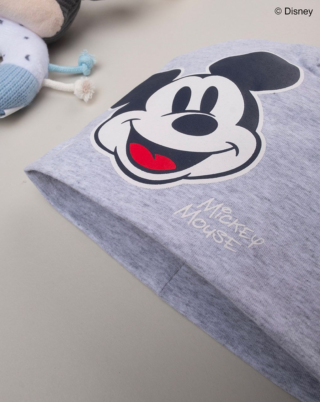 βρεφικό σκουφάκι γκρι με το mickey για αγόρι - Prénatal