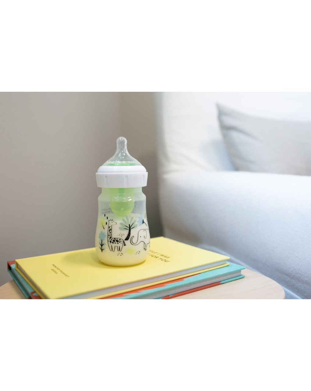 Dr. brown's options+ πλαστικό μπιμπερό με φαρδύ λαιμό & anti-colic ελέφαντας 150ml 112.70.1hc.387 - Dr Browns