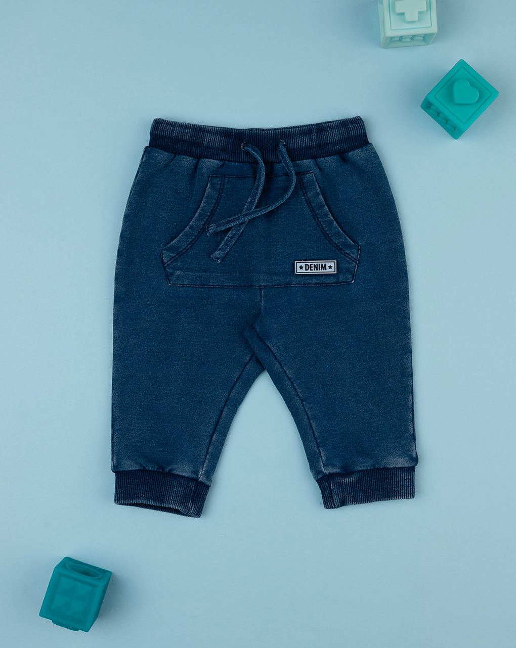 βρεφικό τζιν παντελόνι μπλε indigo για αγόρι - Prénatal