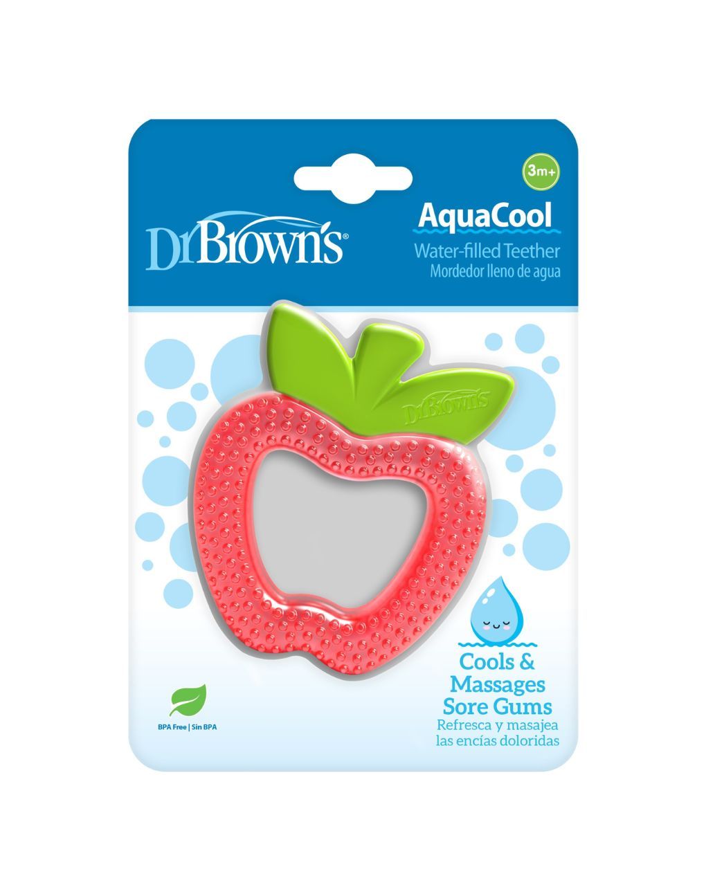 Dr. brown's δροσιστικός κρίκος οδοντοφυΐας 3m+ μήλο 112.70.1hc.390 - Dr Browns