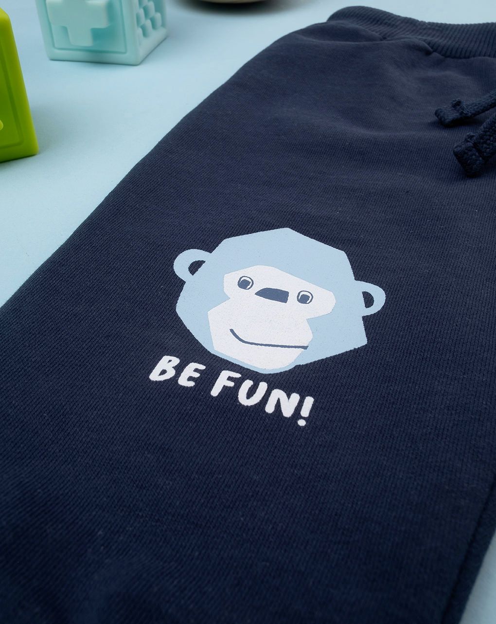 βρεφικό παντελόνι φόρμας μπλε be fun για αγόρι - Prénatal