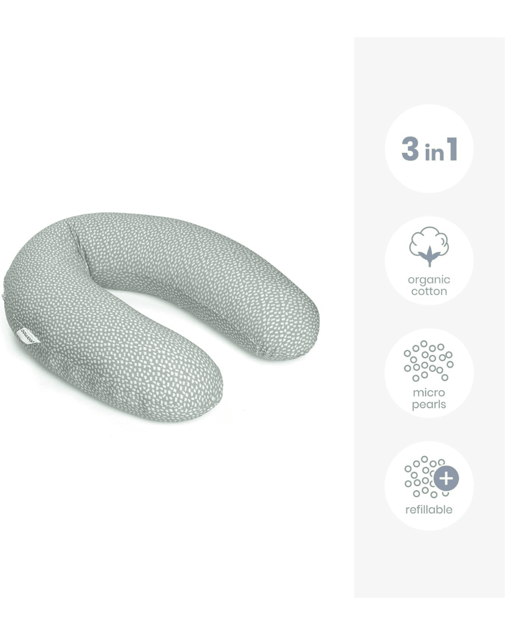 Doomoo μαξιλάρι θηλασμού buddy cloudy kaki - Doomoo