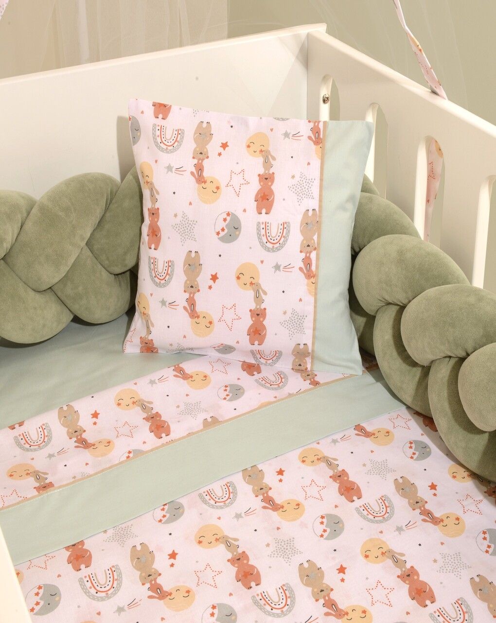 Baby oliver σετ σεντόνια κούνιας μέντα 46-6706/413 - BABY OLIVER