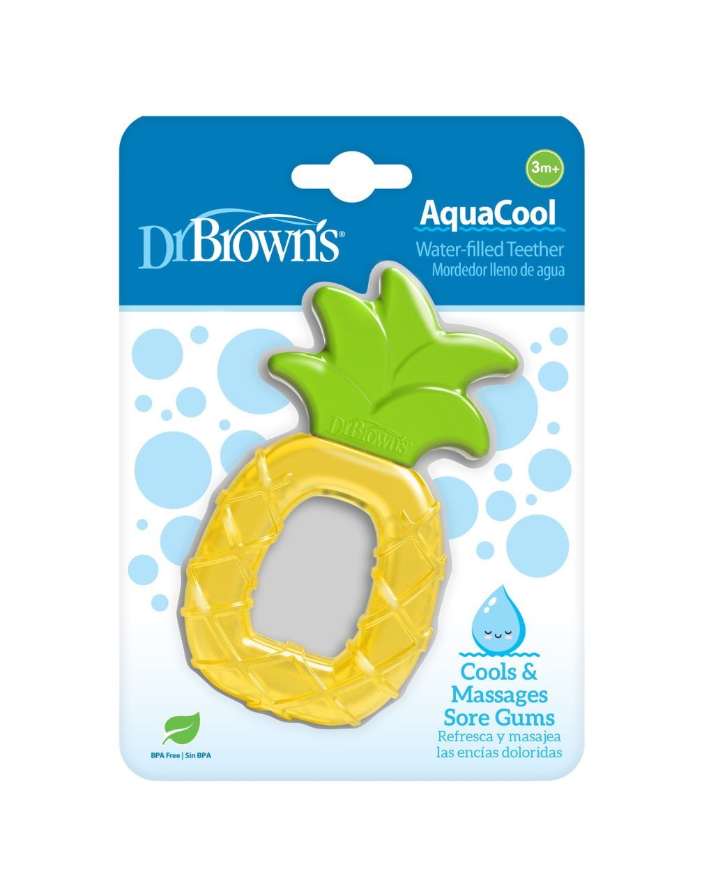 Dr. brown's δροσιστικός κρίκος οδοντοφυΐας 3m+ ανανάς 112.70.1hc.391 - Dr Browns