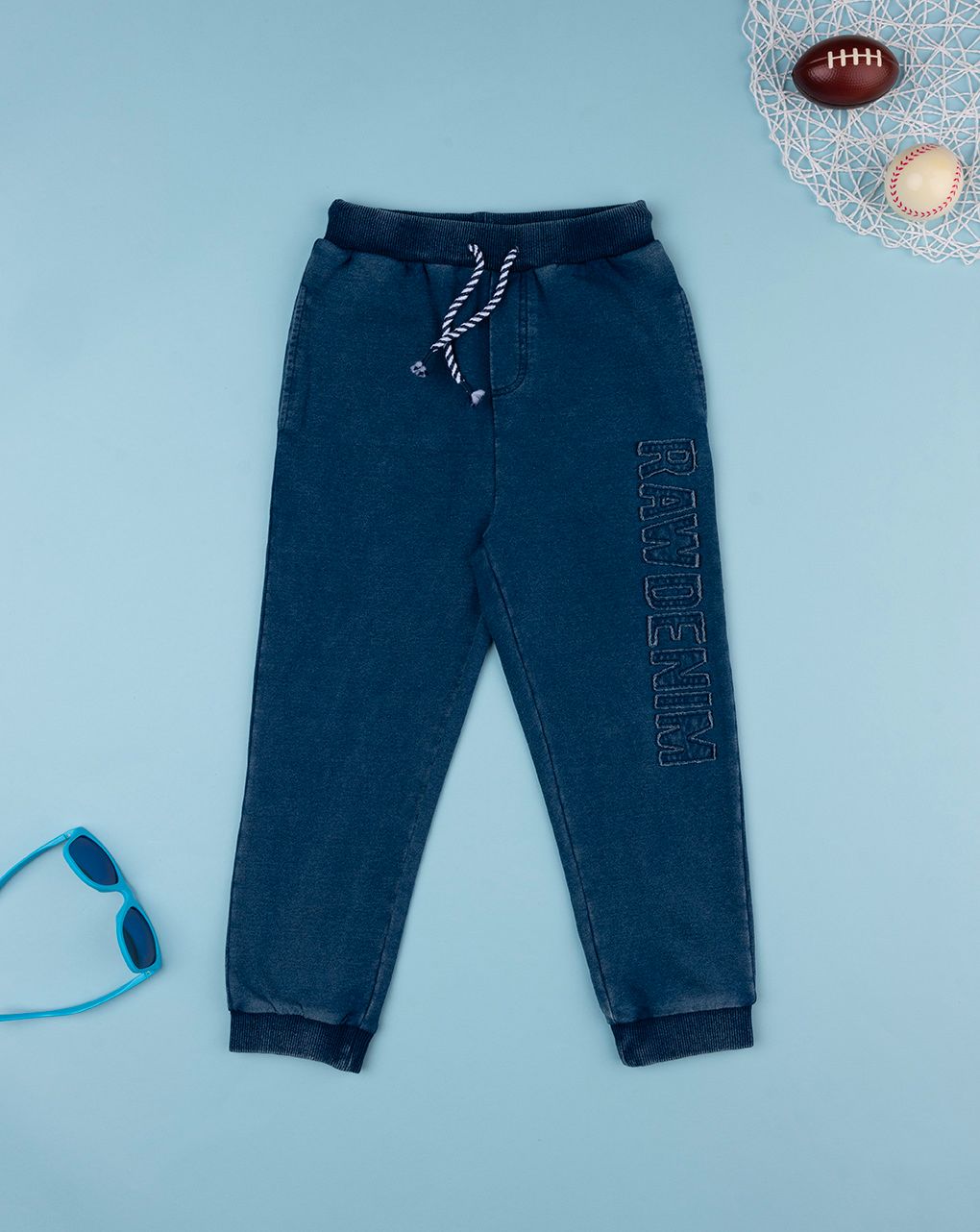 παιδικό τζιν παντελόνι μπλε indigo για αγόρι - Prénatal