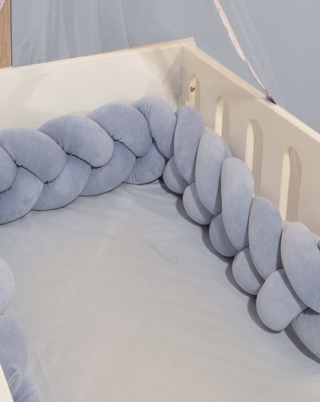 Baby oliver πάντα πλεξούδα βελουτέ γαλάζιο 46-6714/411 - BABY OLIVER