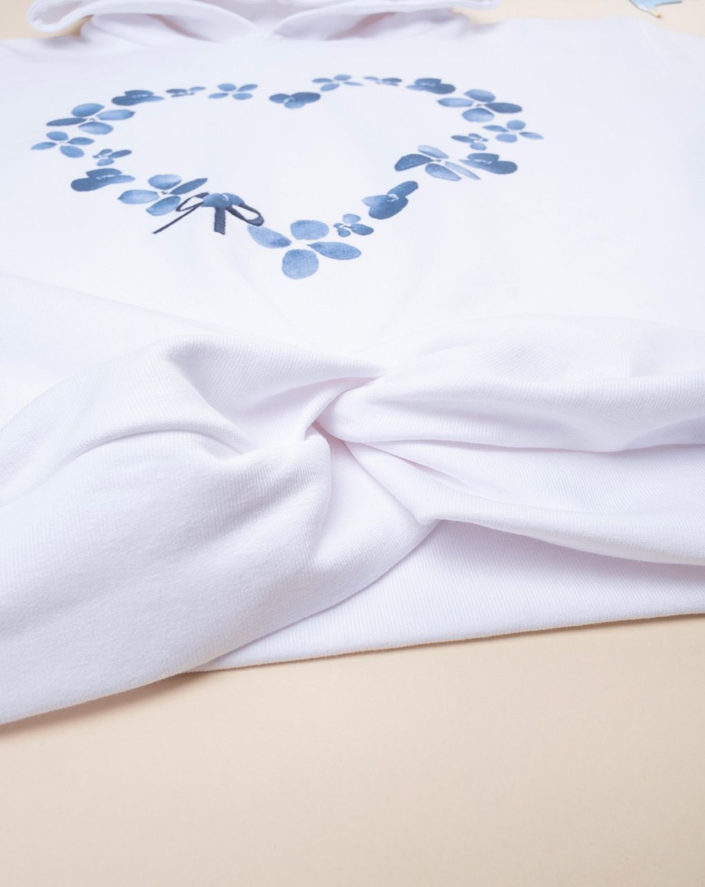 παιδική μπλούζα φούτερ λευκή indigo για κορίτσι - Prénatal