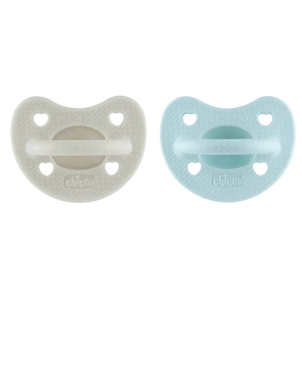 Chicco πιπίλα physioforma soft luxe 6-16m πράσινο-γκρι 2τμχ - Chicco