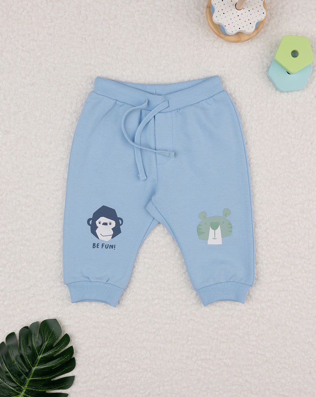 βρεφικό παντελόνι φόρμας γαλάζιο be fun για αγόρι - Prénatal