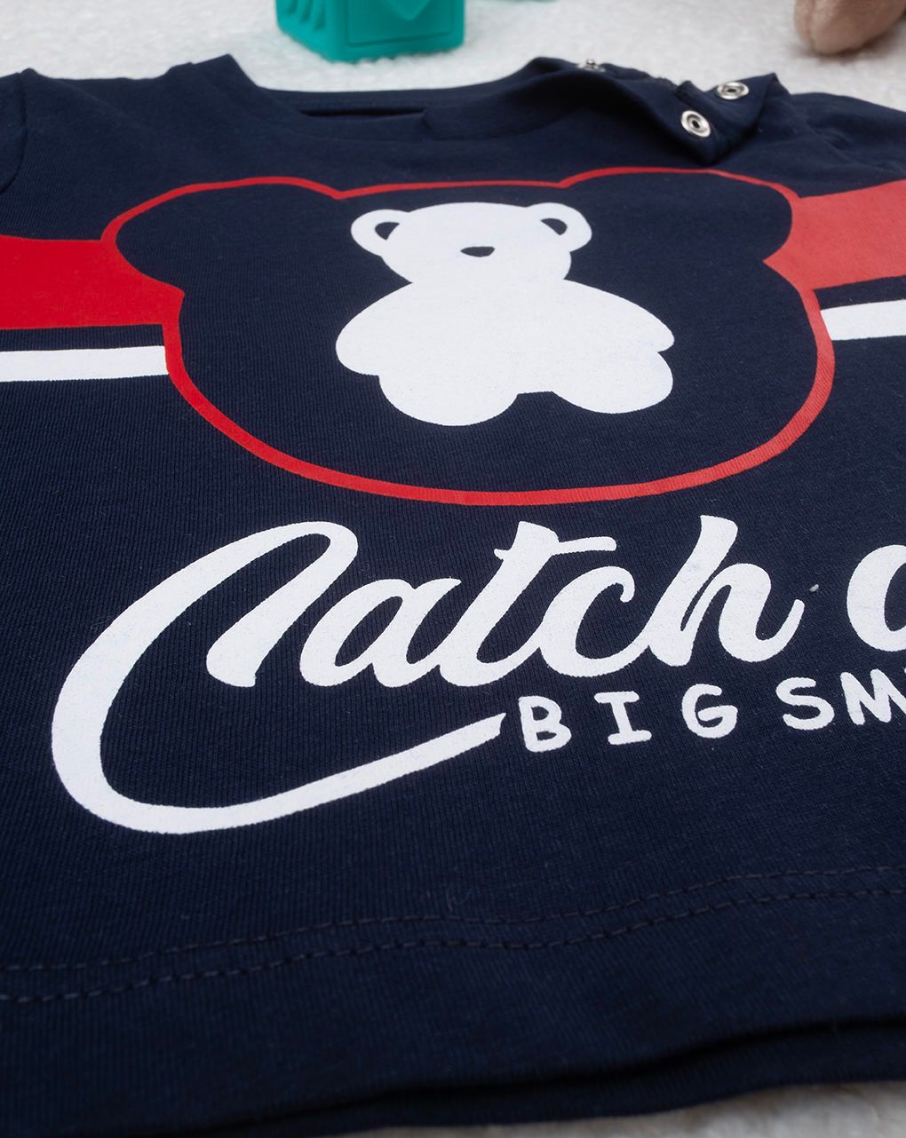 βρεφική μπλούζα μπλε με αρκουδάκια για αγόρι - Prénatal