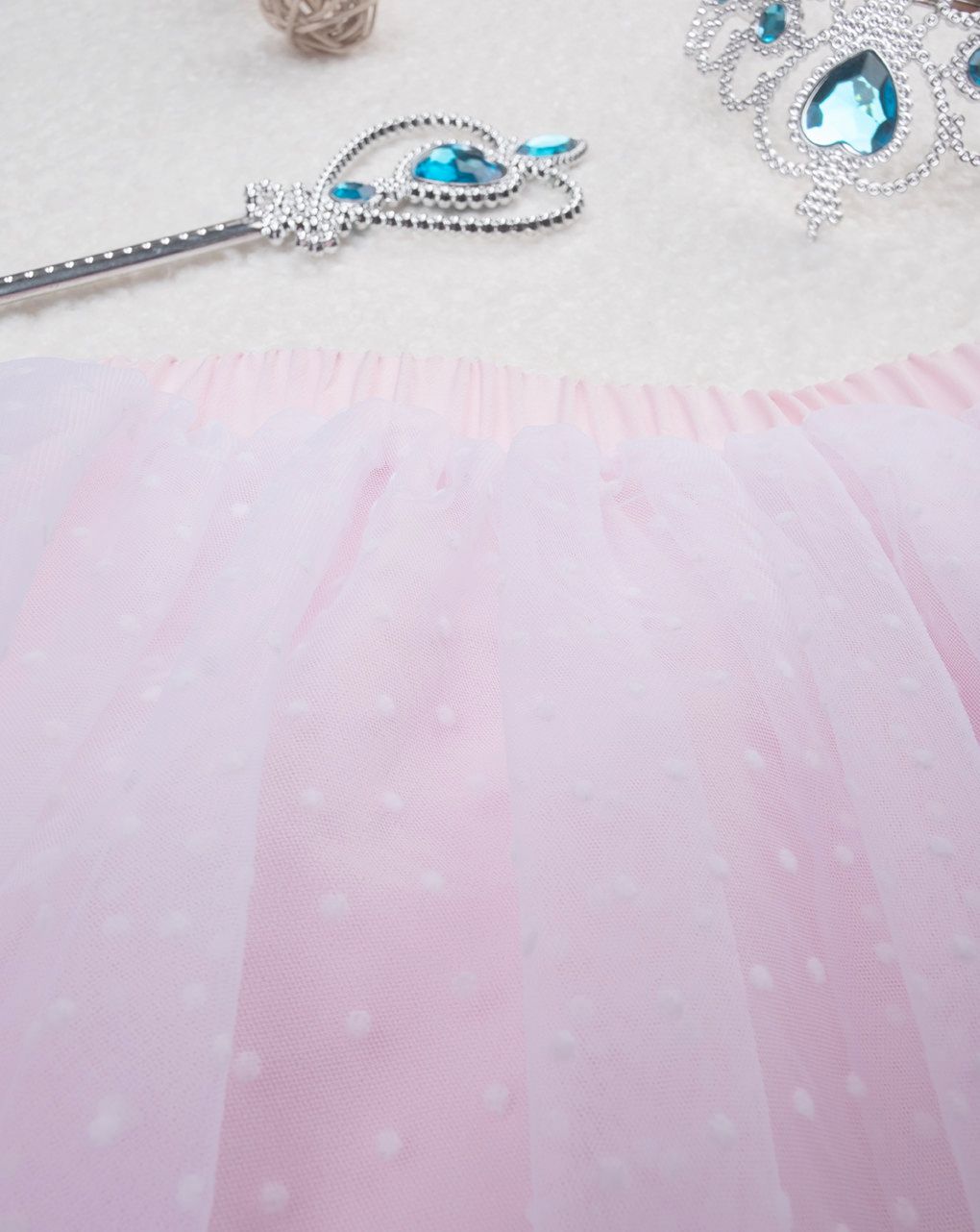 παιδική φούστα με τούλι ροζ πουά για κορίτσι - Prénatal