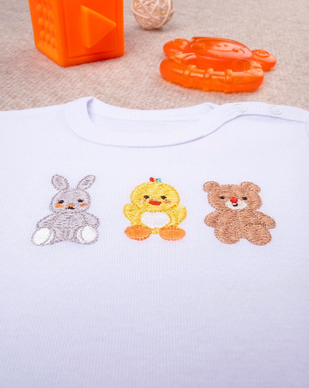 βρεφικό κορμάκι κοντομάνικο baby smile unisex - Prénatal
