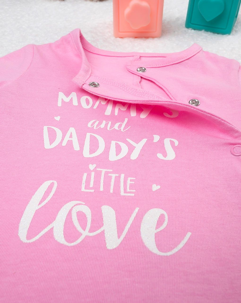 βρεφικό φορμάκι φούξια little love για κορίτσι - Prénatal