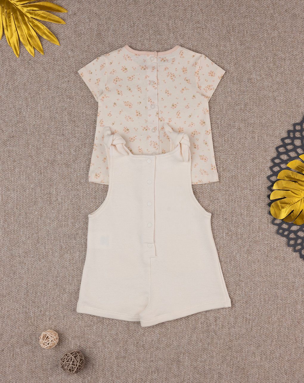 βρεφικό σετ t-shirt και σαλοπέτα φλοράλ για κορίτσι - Prénatal