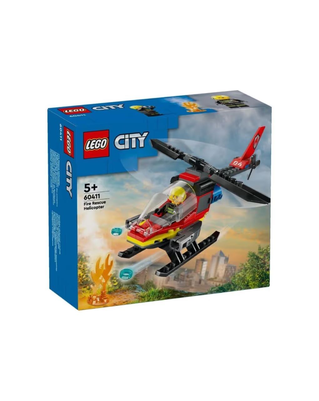Lego city πυροσβεστικό ελικόπτερο διάσωσης 60411