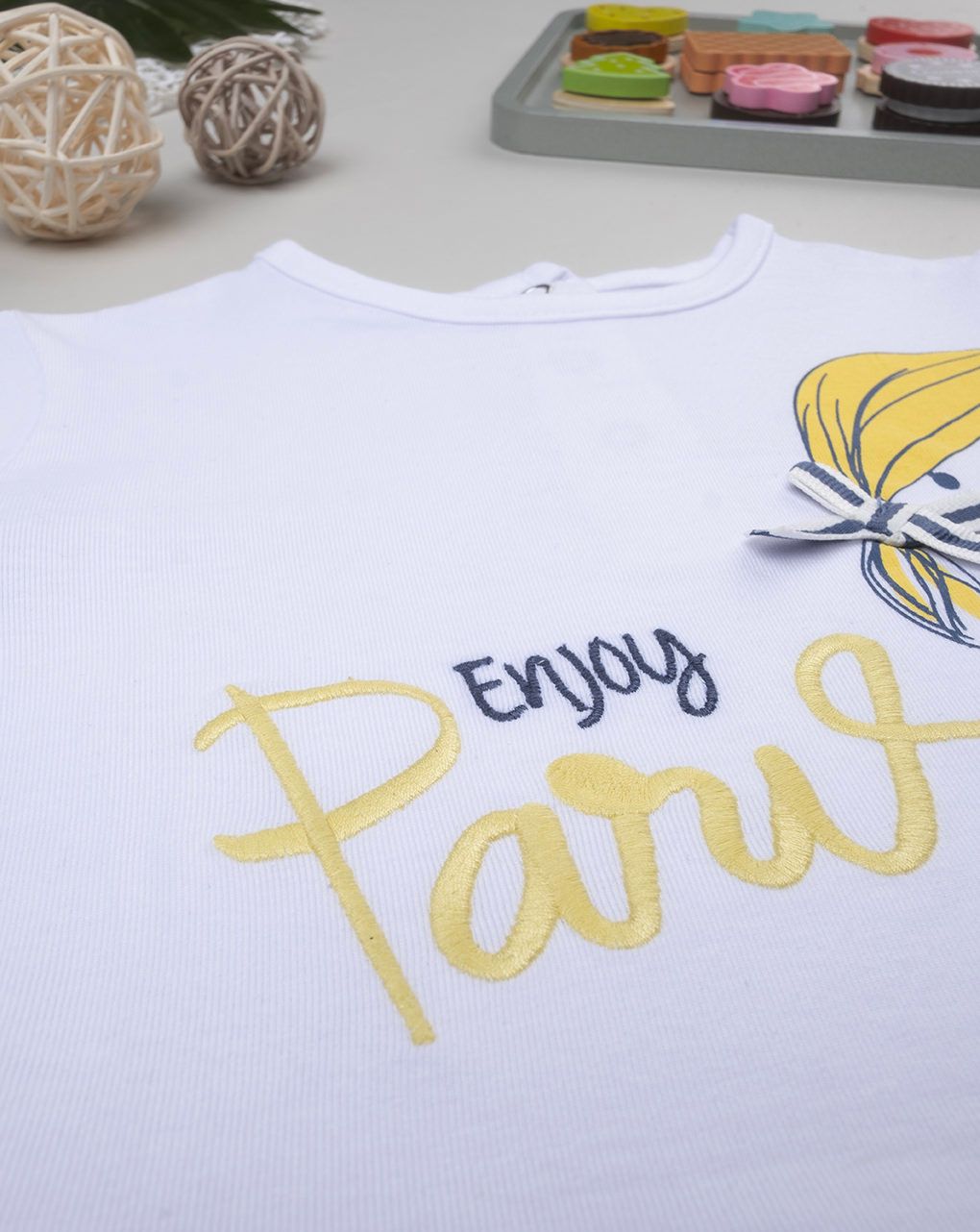βρεφική μπλούζα λευκή paris για κορίτσι - Prénatal