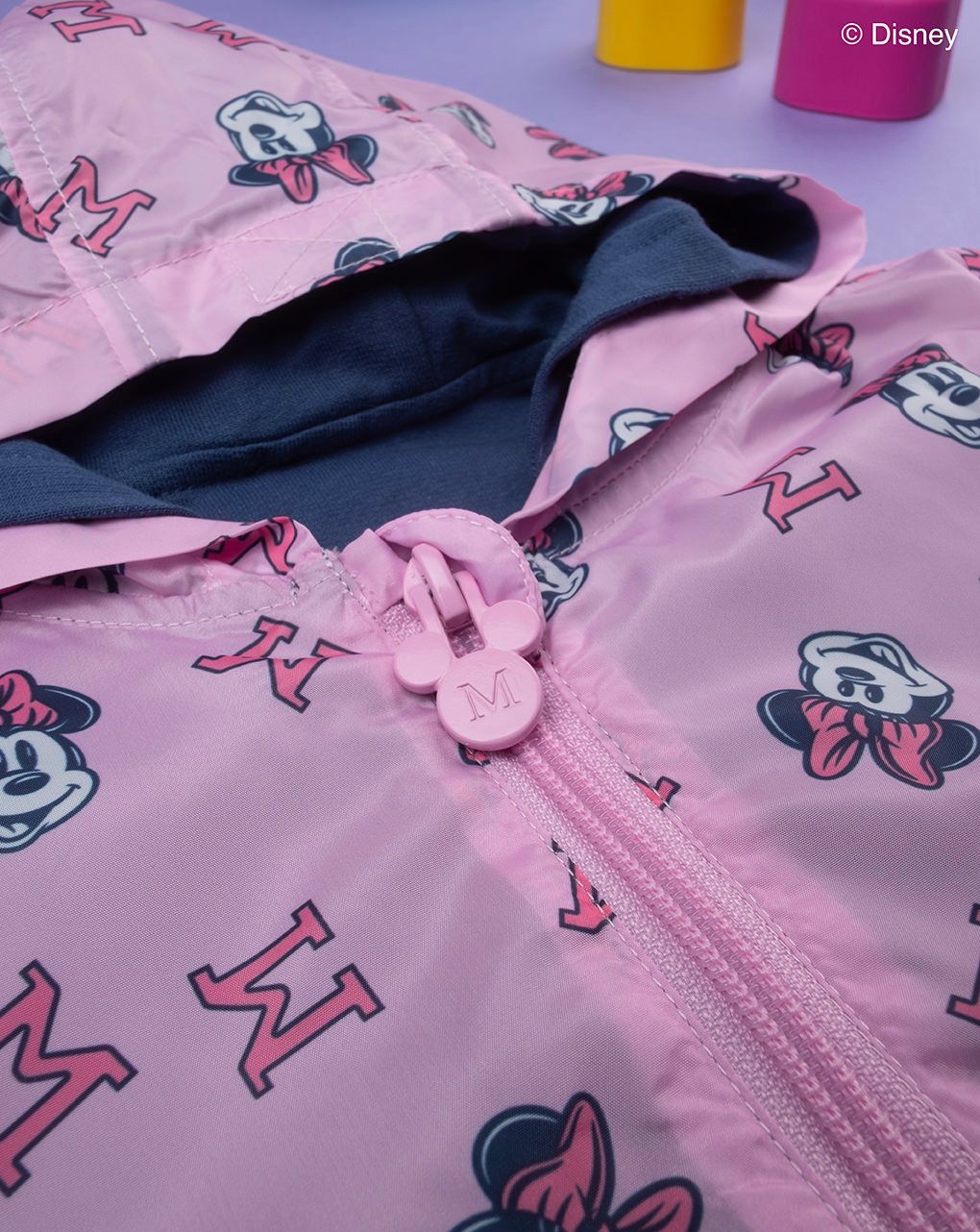 παιδικό αντιανεμικό μπουφάν ροζ με τη minnie για κορίτσι - Prénatal