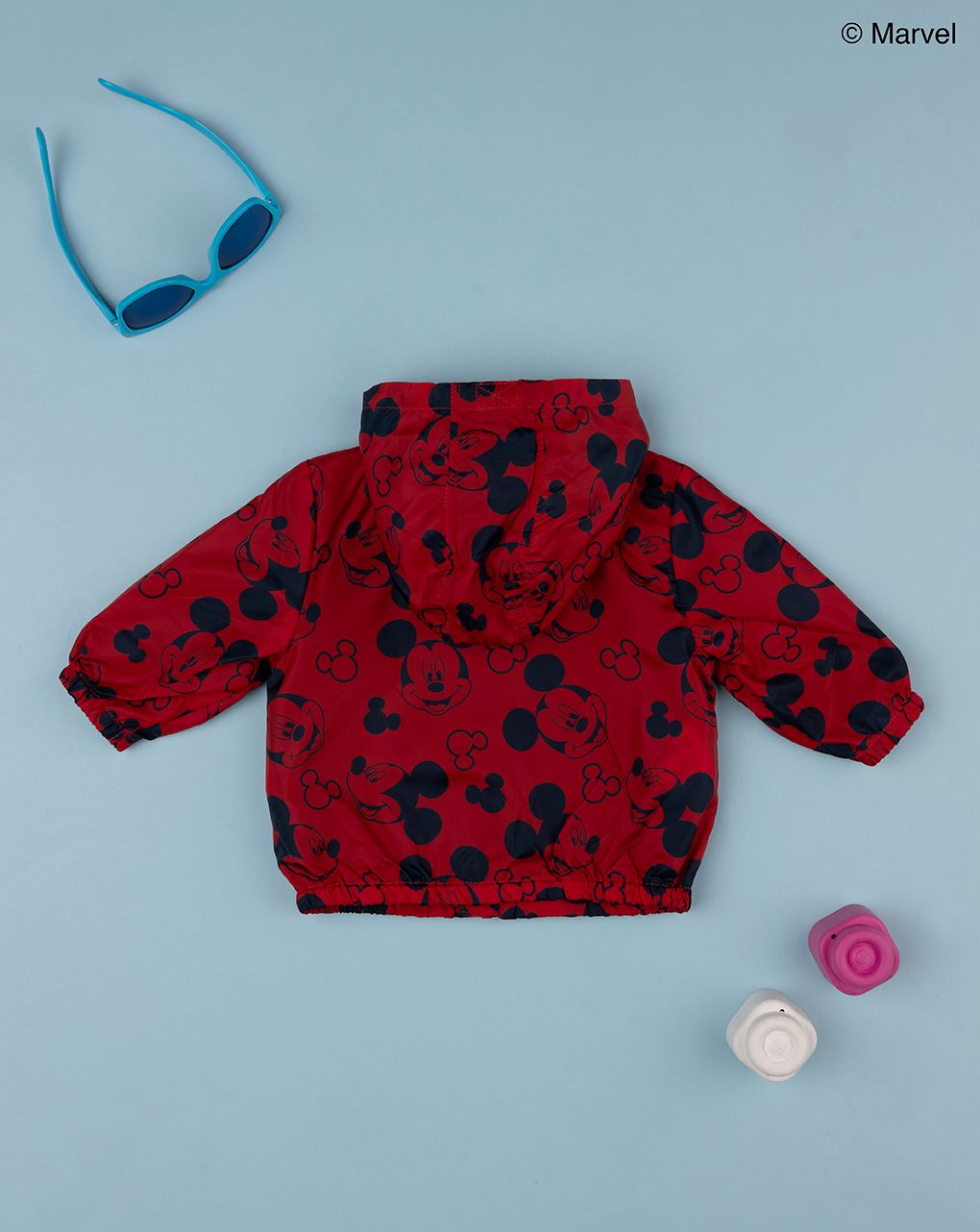 βρεφικό αντιανεμικό μπουφάν κόκκινο με το mickey για αγόρι - Prénatal