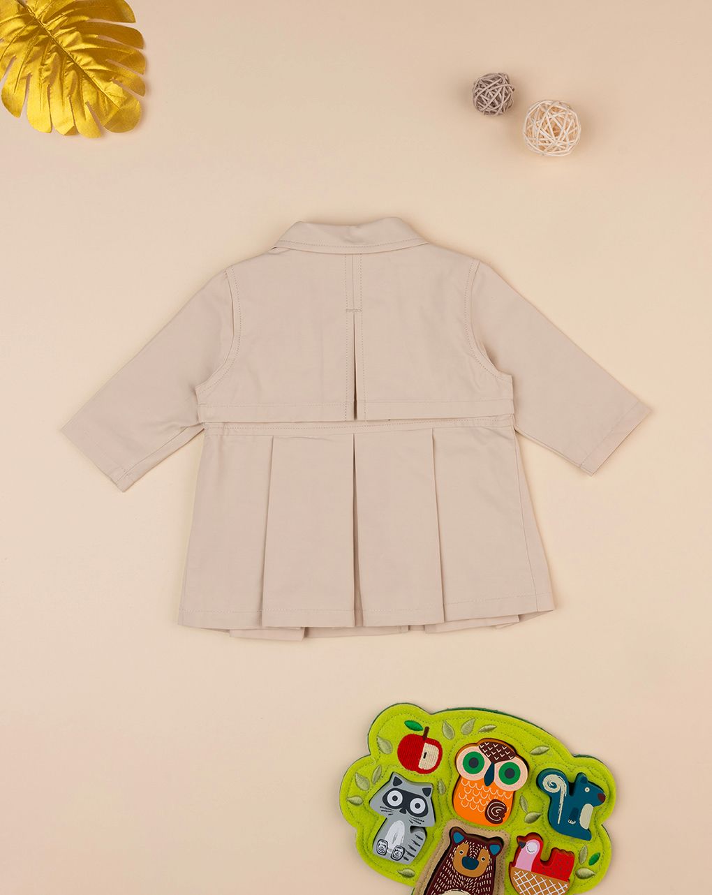βρεφικό trench coat μπεζ για κορίτσι - Prénatal