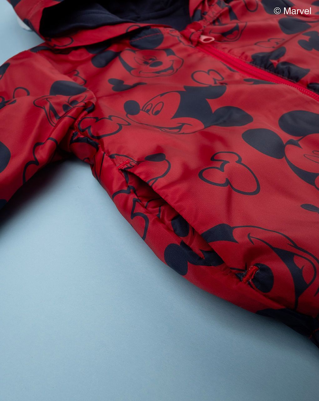 βρεφικό αντιανεμικό μπουφάν κόκκινο με το mickey για αγόρι - Prénatal