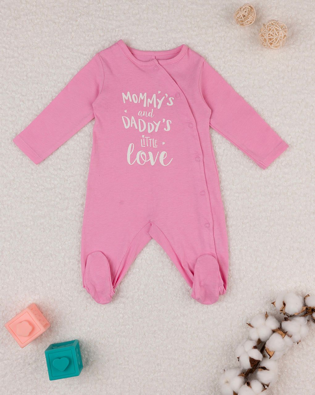 βρεφικό φορμάκι φούξια little love για κορίτσι - Prénatal