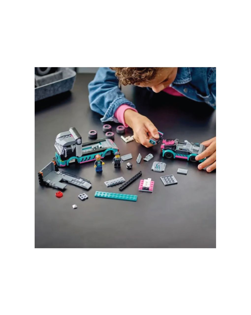 Lego city race car & car carrier truck 60406 - LEGO