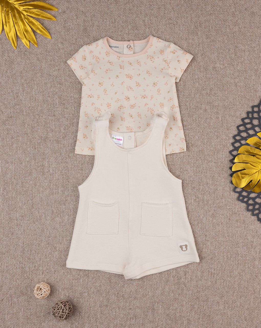 βρεφικό σετ t-shirt και σαλοπέτα φλοράλ για κορίτσι - Prénatal
