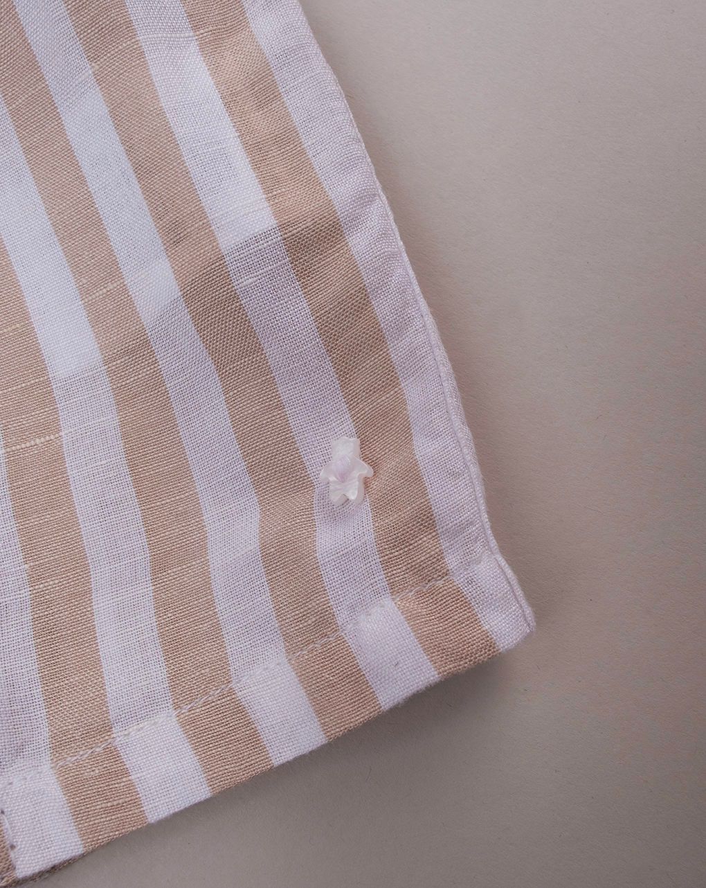 βρεφικό σετ t-shirt και σαλοπέτα λευκό/μπεζ για αγόρι - Prénatal