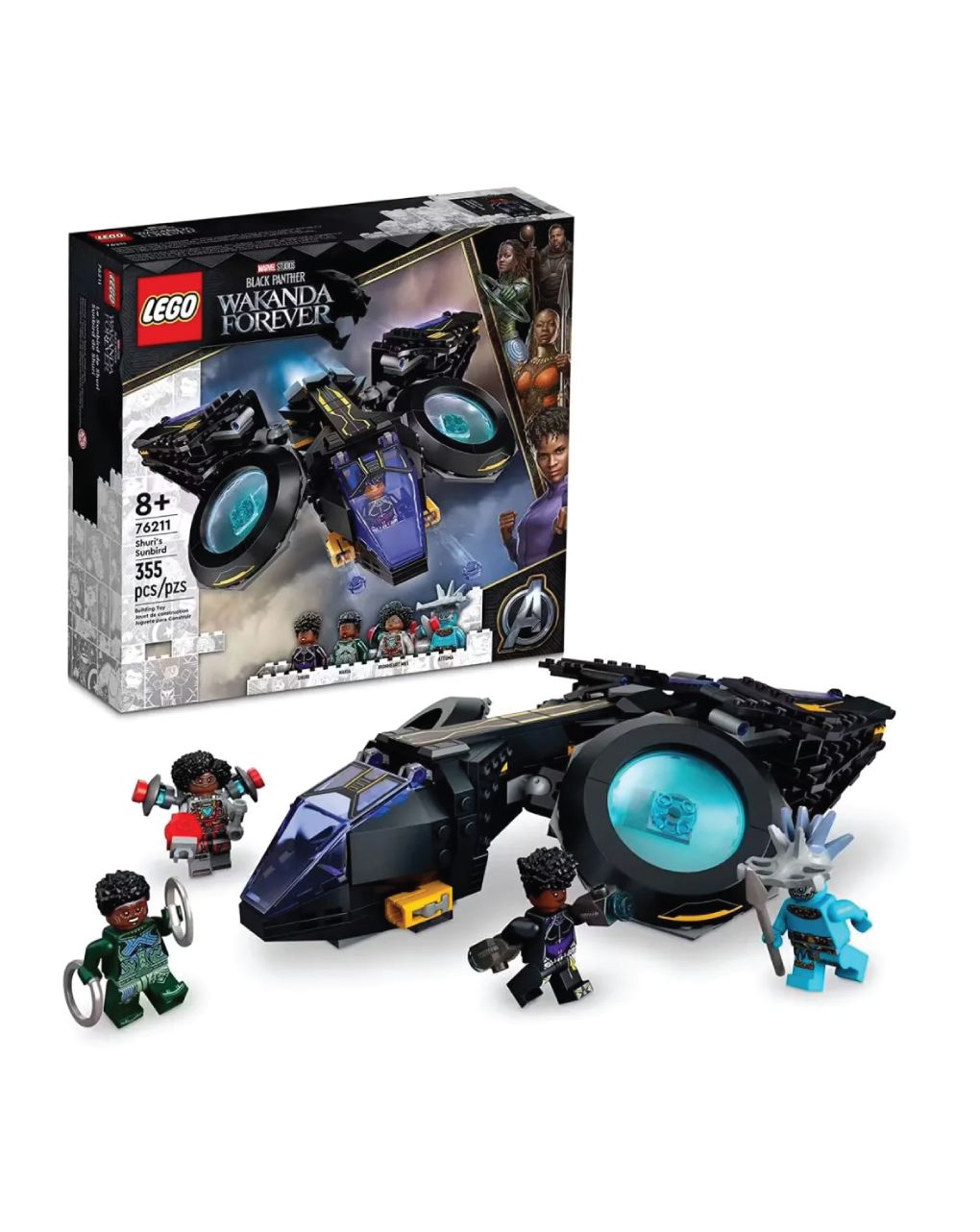Lego super heroes black panther shuri's sunbird 76211