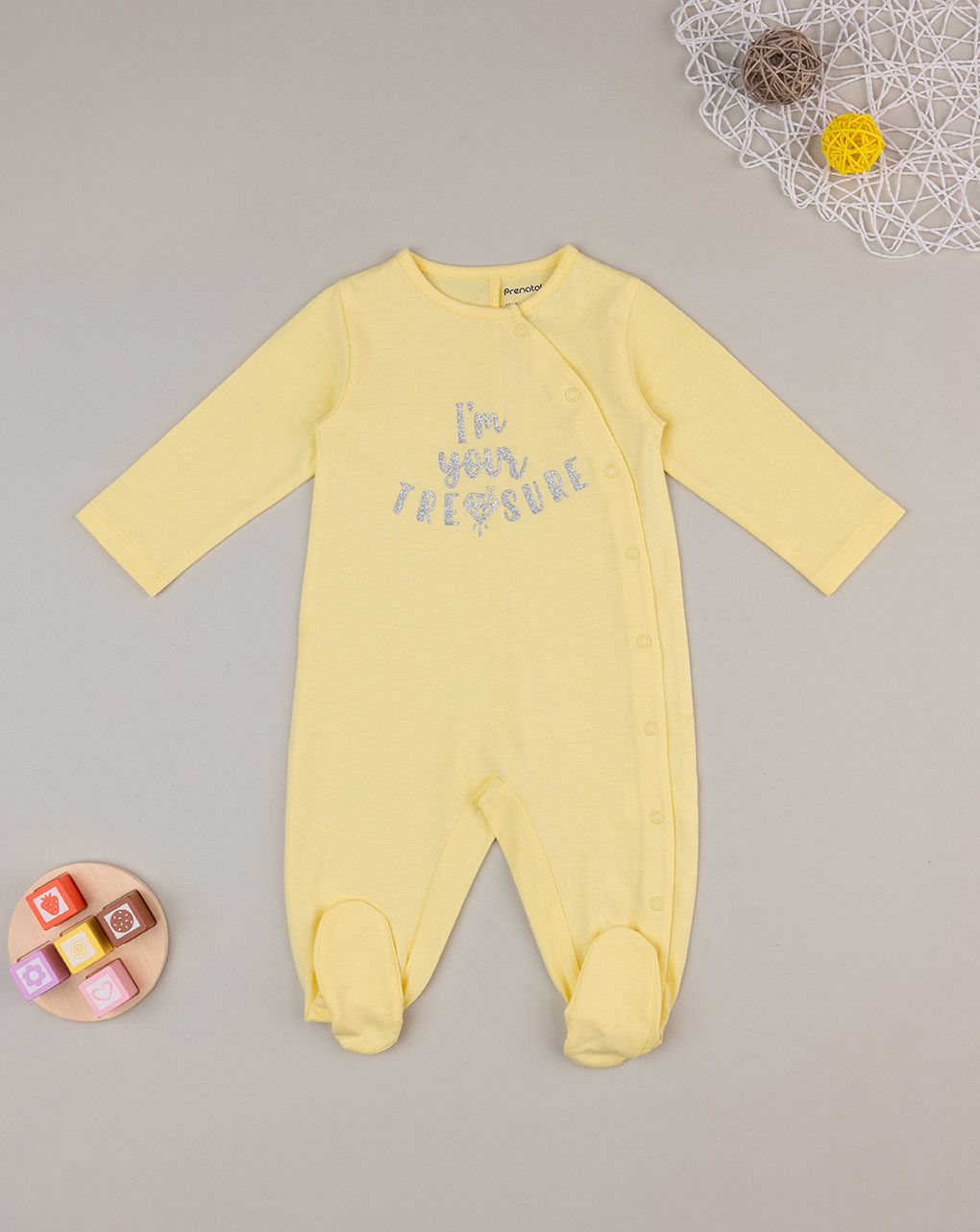 βρεφικό φορμάκι κίτρινο treasure για κορίτσι - Prénatal