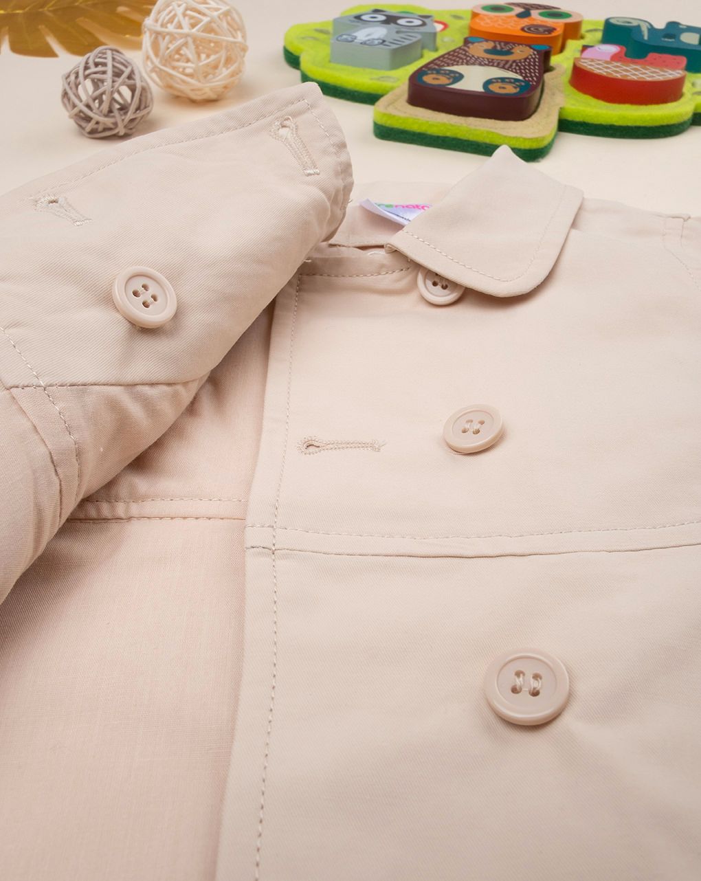 βρεφικό trench coat μπεζ για κορίτσι - Prénatal