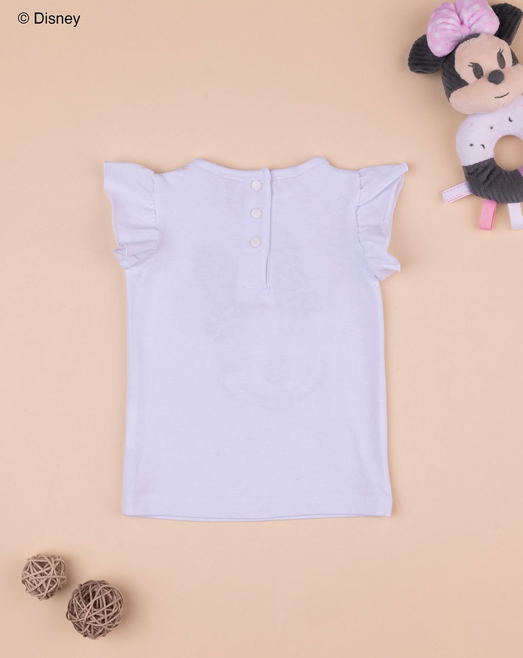 βρεφικό t-shirt λευκό με τη minnie elegant για κορίτσι - Prénatal