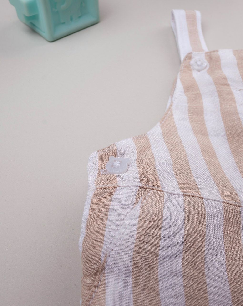 βρεφικό σετ t-shirt και σαλοπέτα λευκό/μπεζ για αγόρι - Prénatal