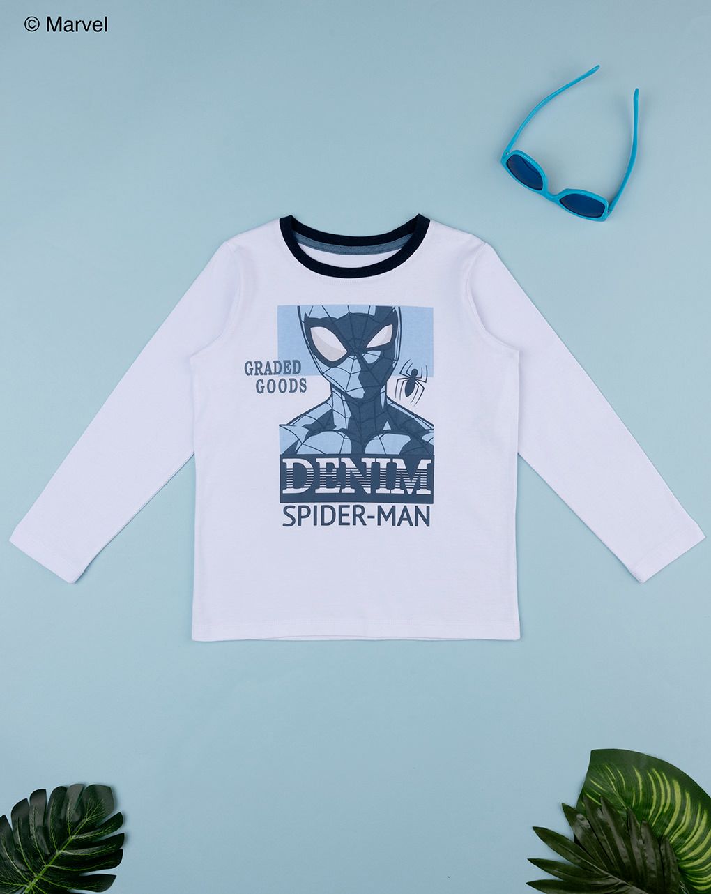παιδική μπλούζα λευκή με τον spiderman για αγόρι - Prénatal