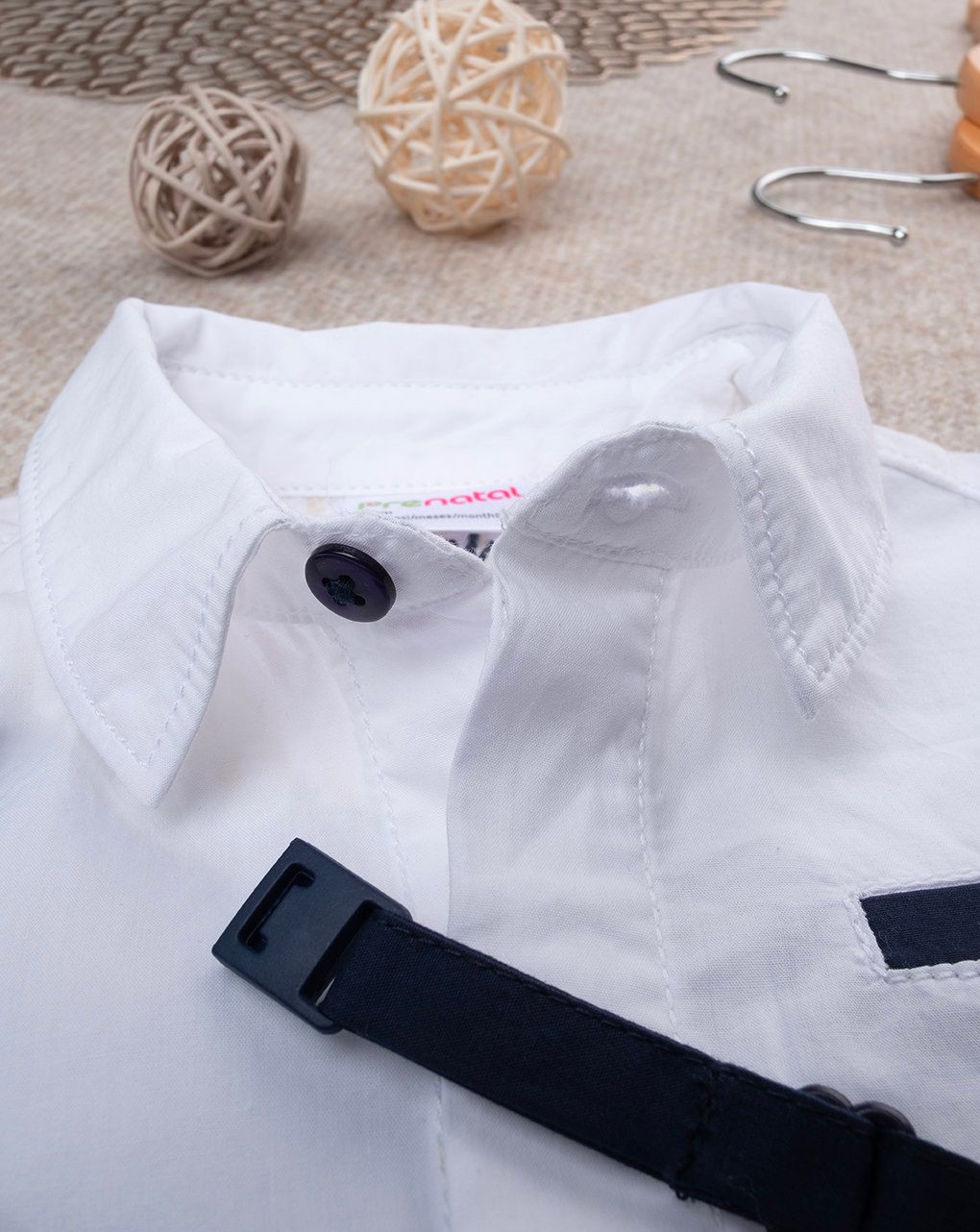 βρεφικό πουκάμισο λευκό mini car για αγόρι - Prénatal