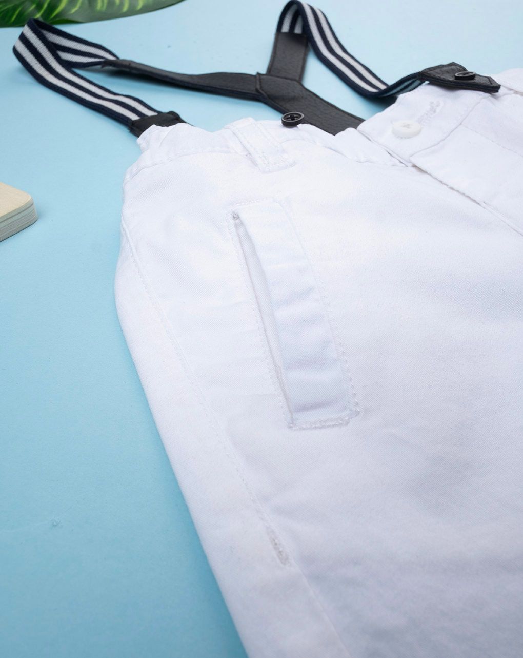 βρεφικό παντελόνι twill λευκό elegant για αγόρι - Prénatal