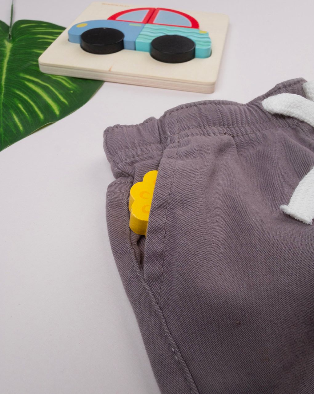 βρεφικό παντελόνι twill γκρι για αγόρι - Prénatal