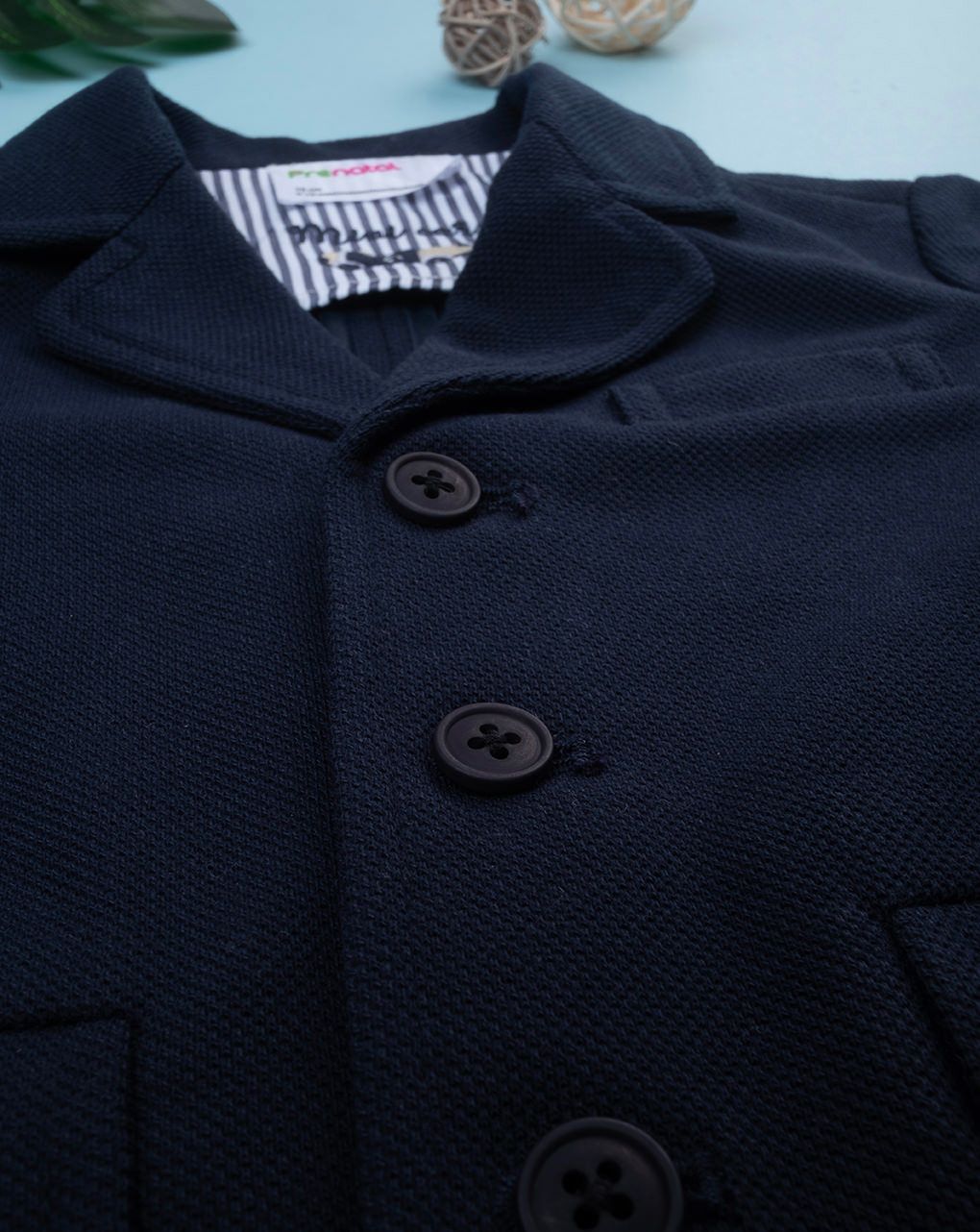 βρεφικό σακάκι πικέ μπλε mini car για αγόρι - Prénatal