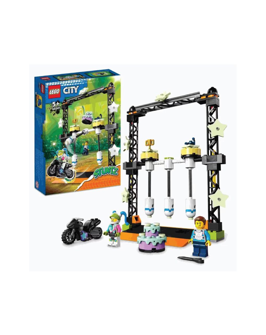 Lego city stuntz ακροβατική δοκιμασία κατάρριψης 60341