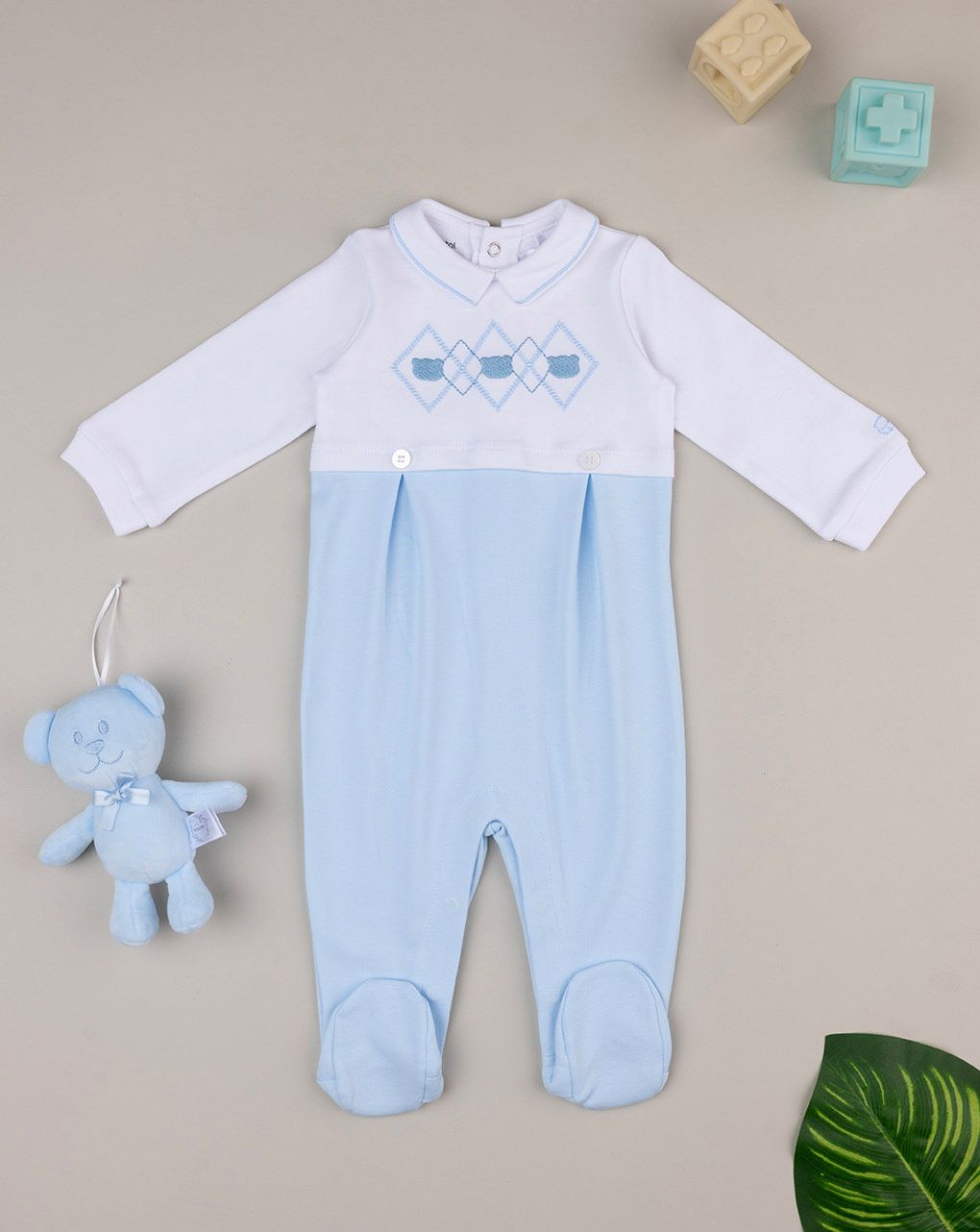 βρεφικό φορμάκι με αρκουδάκια gift για αγόρι - Prénatal