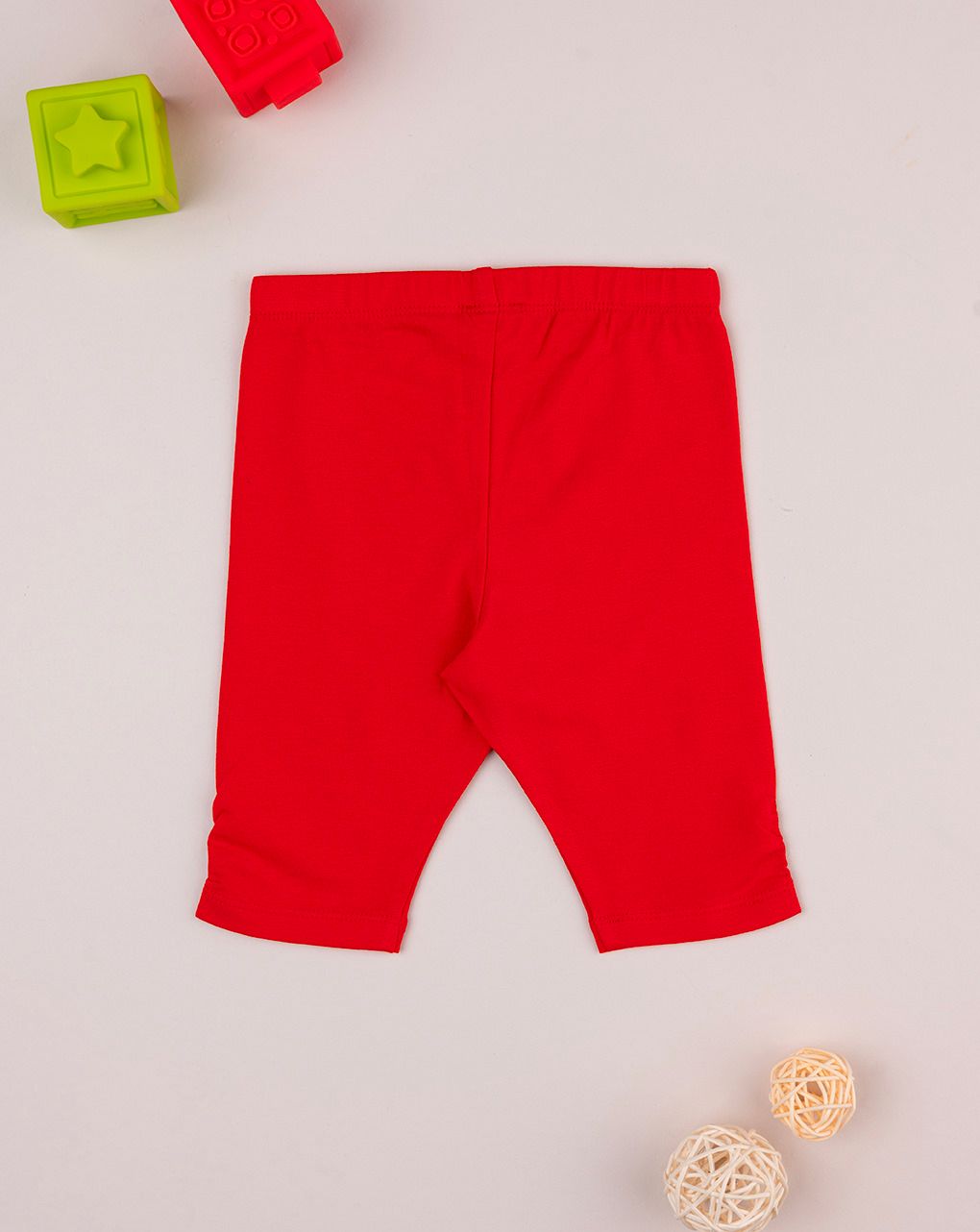 βρεφικό κολάν 3/4 κόκκινο με σούρα για κορίτσι - Prénatal