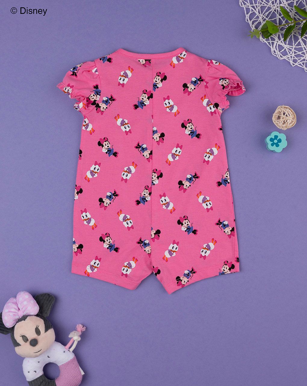 βρεφικό φορμάκι φούξια με minnie & daisy για κορίτσι - Prénatal