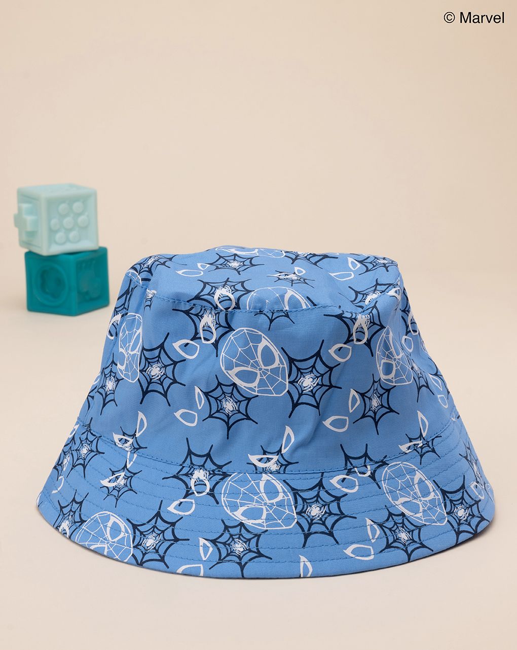 παιδικό καπέλο ψαρά μπλε spiderman για αγόρι
