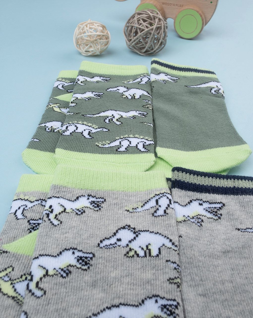 παιδικές κάλτσες πακέτο x5 δεινόσαυροι για αγόρι - Prénatal